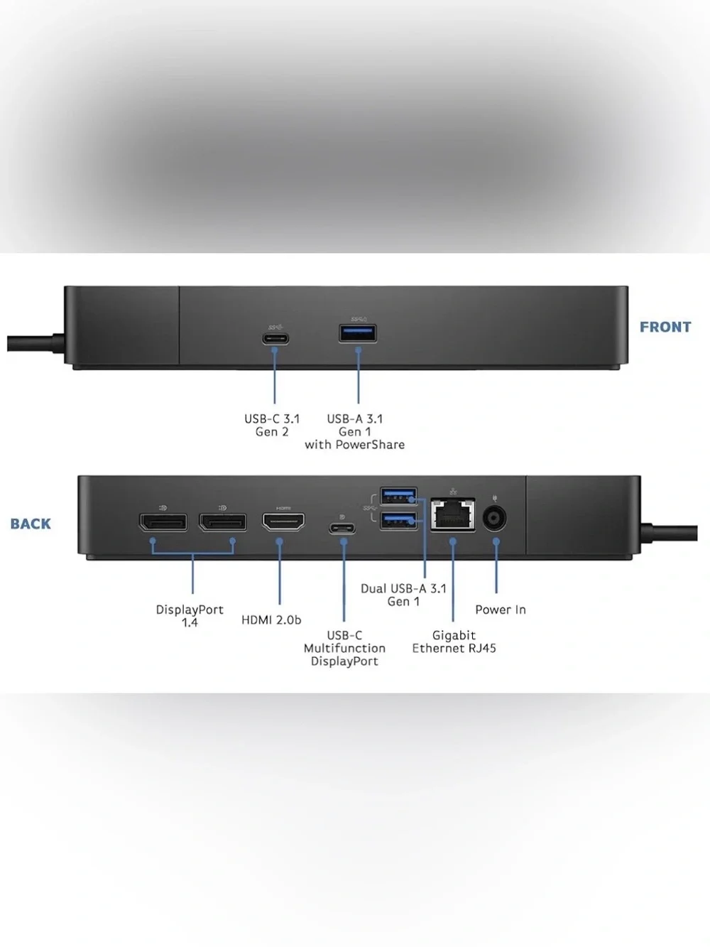 Dell WD19S 180W Docking Station-New In Box